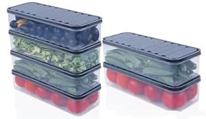 Buy Generic 6pcs (1200ML) Basic Fridge Storage Containers, Box Shape ...