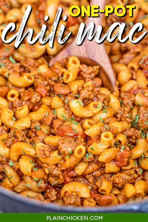 One Pot Chili Mac - Plain Chicken | Recipe | Chili mac recipe, Plain ...