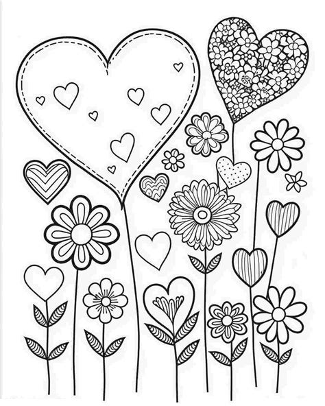 Hearts Coloring Pages - ColoringFunHouse