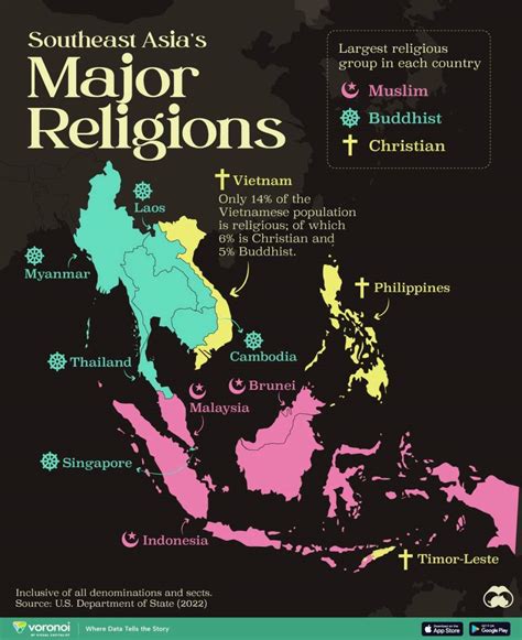 Asia Religion Map Buddhism Asian SEA Story | Happy Theravāda Buddhist