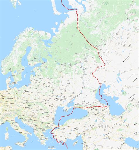 Europe Asia Boundary Map Political Map Of Eurasia | European