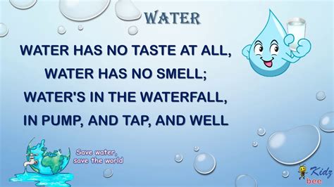 #Water - poem - water has no taste at all - YouTube