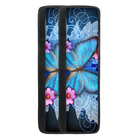 NRBEAWD Blue Butterfly Flower Print Refrigerator Door Handle Covers ...