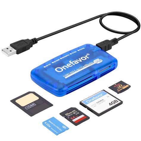 Onefavor SmartMedia Cards Reader Writer, All-in-1 USB Universal Multi ...