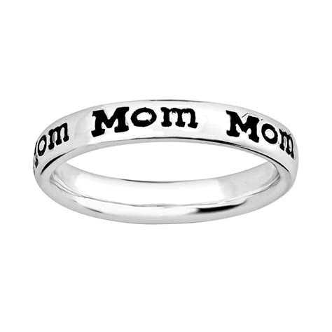 Stacks & Stones Sterling Silver "Mom" Stack Ring