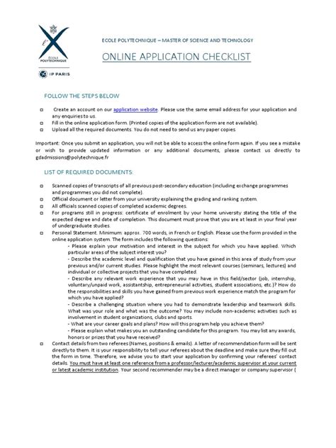 Application Form Checklist Example 的图像结果