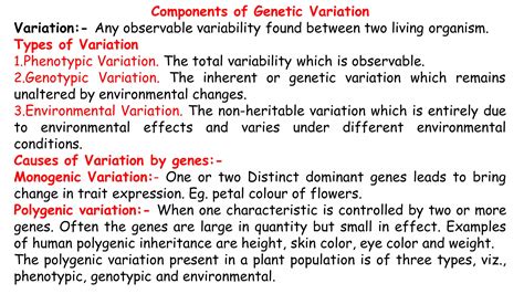 Genetic component of Polygenic variation | PPTX
