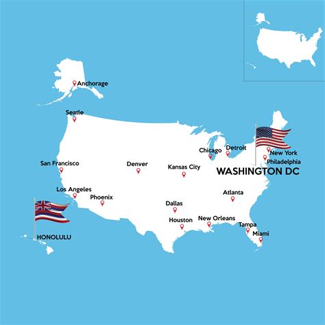 Cities in USA Map 的图像结果