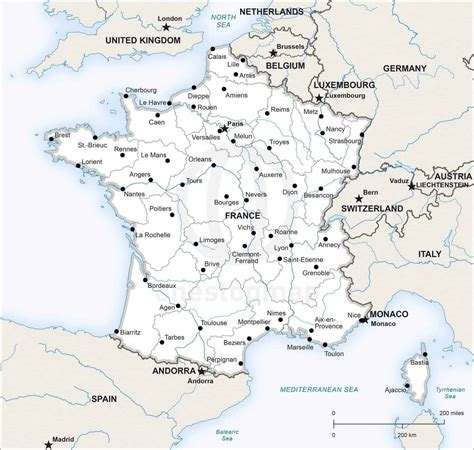 Vector Map of France Political | One Stop Map