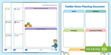 Toddler Room Planning Document- Editable (teacher made)