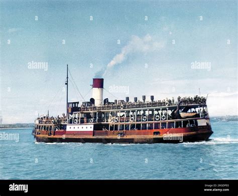 The 'Royal Iris', the Wallasey to Cheshire Ferry steamer. This is the ...