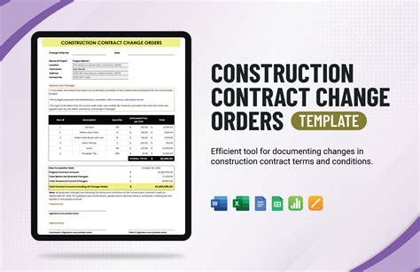 Editable Construction Contract Templates in Excel to Download