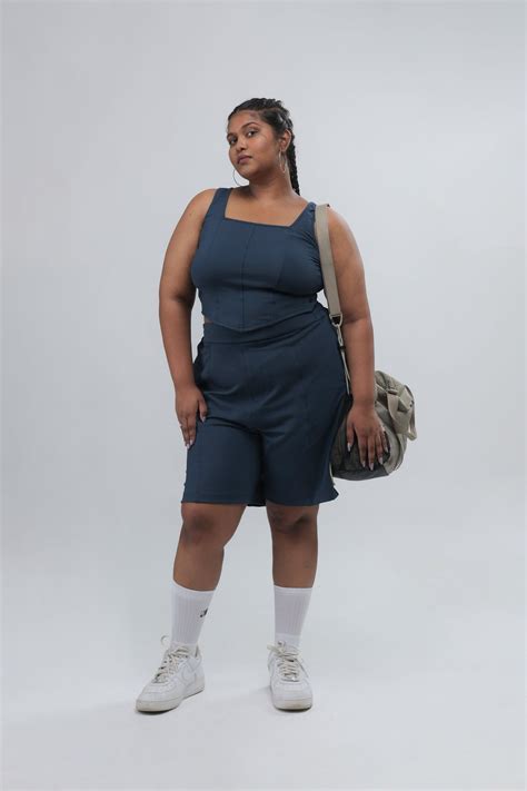 Rib Corset Top: Navy – Spirit Animal