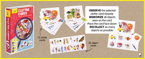 Clever Cubes Clutter Cards | Memory Game for Kids | Preschool Activity ...