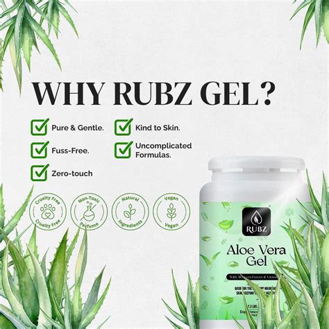 Rubz 100% Pure Natural Aloe Vera Gel 1 Kg | Transperant Gel for Skin,
