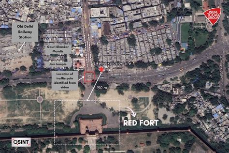 Visual clues pinpoint Red Fort blast site near Chandni Chowk and Old ...