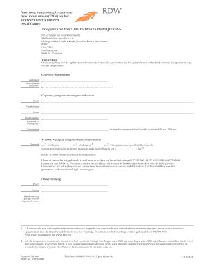 Aanvraag Aanpassing Toegestane Maximum Massa TMM Op Het - Fill and Sign ...