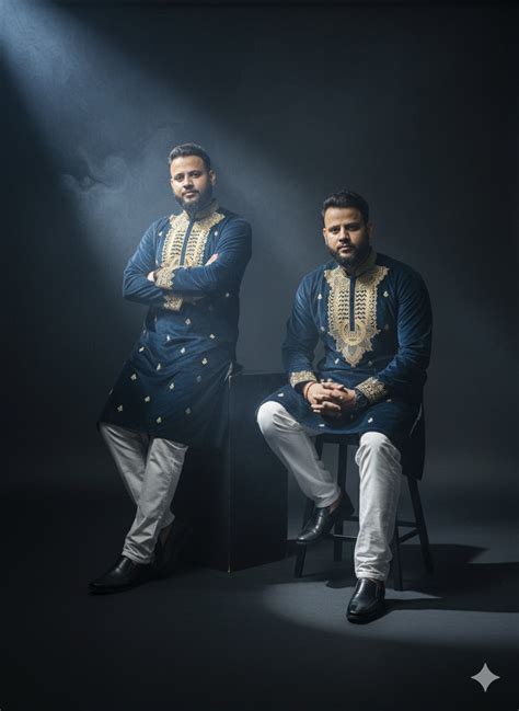 Turkish Blue Velvet Kurta with Gold Thread Embroidery - Kph Outfits ...