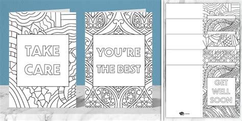 Kind Words Mindfulness Colouring Cards | Twinkl Party
