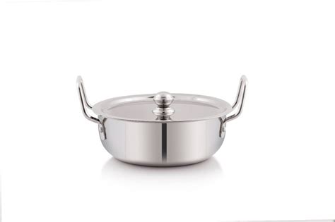Coconut Stainless Steel Capsulated Bottom Sauce Pan with Lid - Heavy G ...