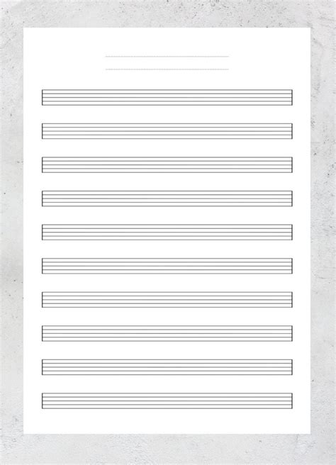 A4 - Blank Sheet Music - US Letter Printable Sheet Music Manuscript ...