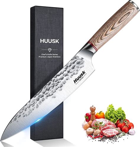 Amazon.com: Huusk Japan Knife 8-inch Chef Knife Professional Hand Forged Kitchen Knife High ...