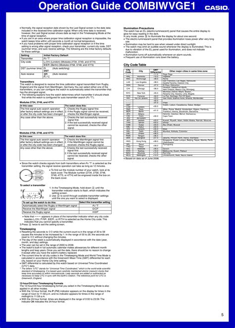 Image result for Casio Watch User Guide