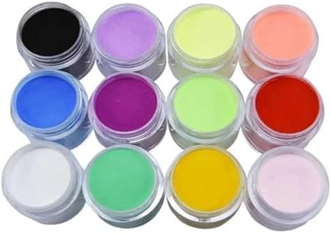 Kreni Acrylic powder set of 12 Colors Acrylic Nail Powder Set, Colored ...