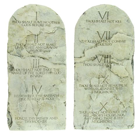 10 Ten Commandments Tablets Cast Stone Tablet Set Christian Gift Home ...