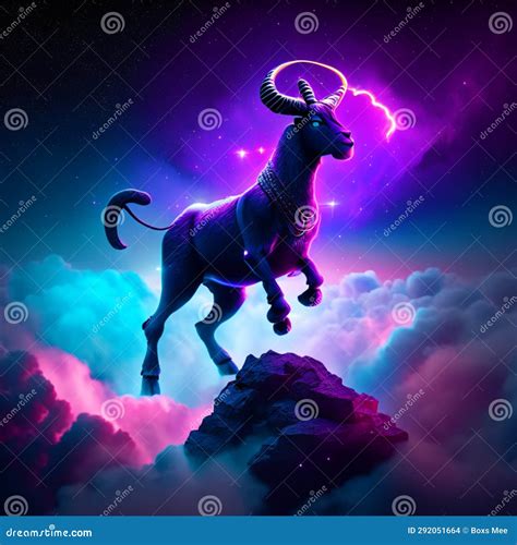 Zodiac Sign Capricorn on a Background of the Night Sky and Clouds AI ...