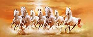 Art Factory Vaastu Seven Horse Canvas Painting (Big, Multicolour ...