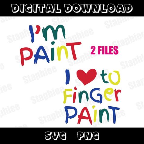 I Love to Finger Paint I'm Paint SVG PNG, Couples Matching Shirt, Valentine Couples Shirt, Adult ...