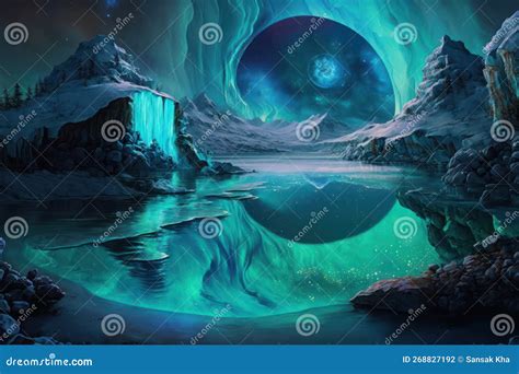 Aurora water magic stock illustration. Illustration of fish - 268827192