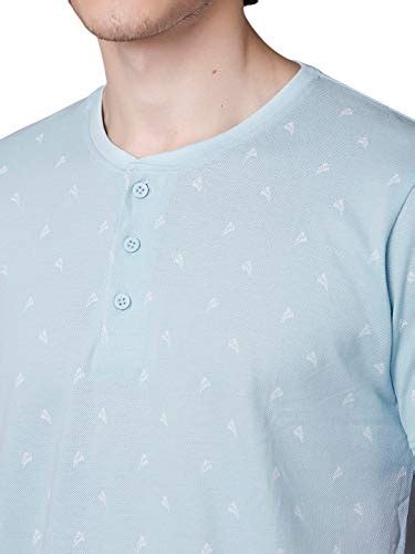 Buy MARCA Disati Men Printed Henley T-Shirt at Amazon.in