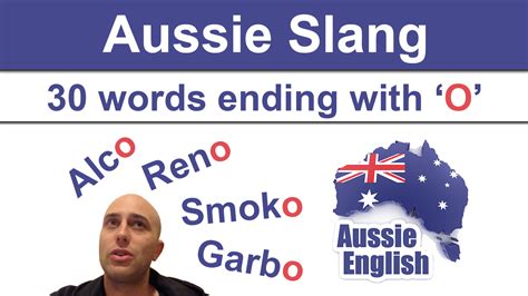 AE 269 - 30 Aussie Slang Words Ending With 'O' - Aussie English