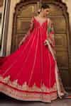 Buy Pink Viscose, Silk, Shantoon, Crepe Embroidery, Beads, Sequins ...