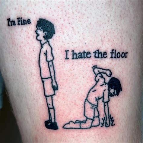 Ryan James | I HATE THE FLOOR 😡😡😡😡 Stoked to do this big meme tattoo ...