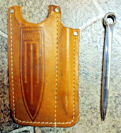 1980'S CASE-XX RIGGERS LEATHER SHEATH & MARLIN SPIKE, NO FOLDING HUNTER KNIFE | #4624279505
