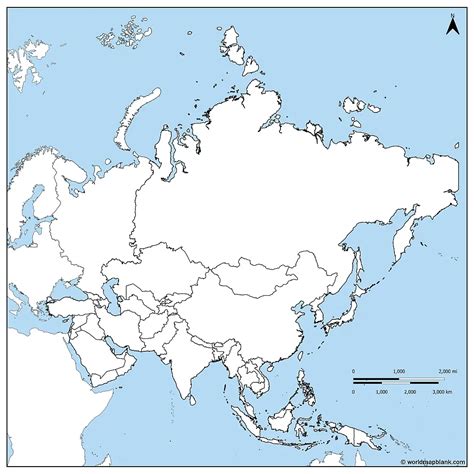 Image result for Asia Map Printable