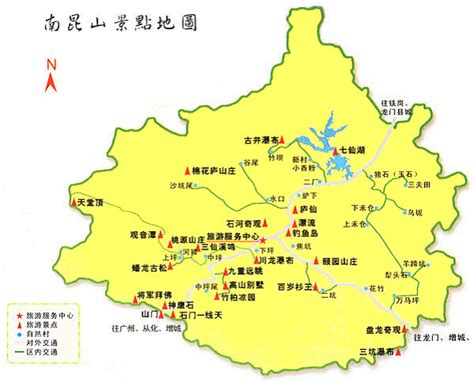 南昆山景点地图,南昆山景点地图-惠州旅游网