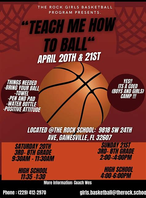 “Teach Me 2 Ball” High School, The Rock School, Gainesville, 20 April ...