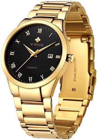 WWOOR Men's Watch Analog Quartz Waterproof Watch with Date Fashion ...