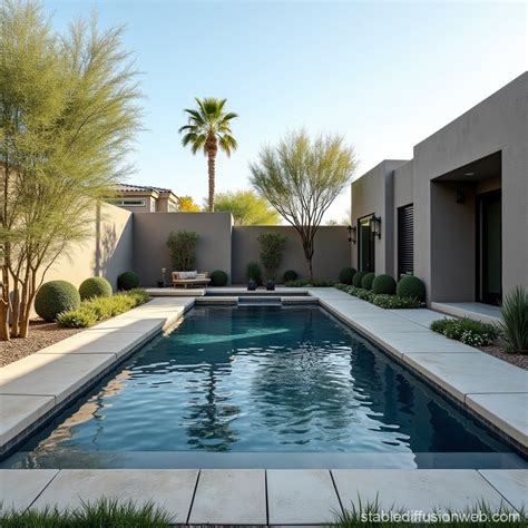 Modern Residential Pool Design for Arizona Yard | Stable Diffusion Online