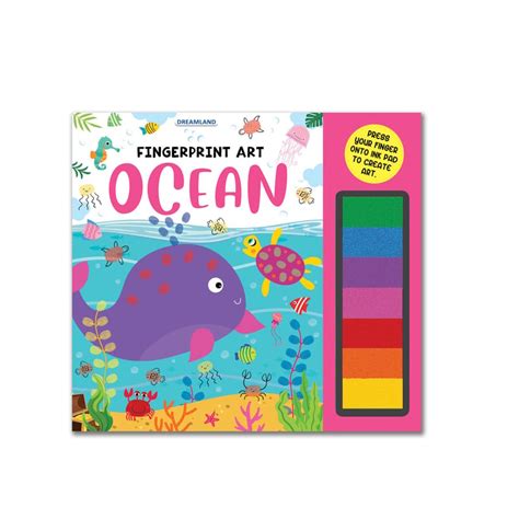 Ocean Fingerprint Art Activity Book for Children Age 4 - 9 years with ...