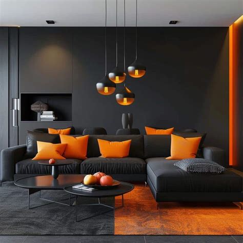 Unlock the Secrets to Captivating Black and Orange Living Room Designs.