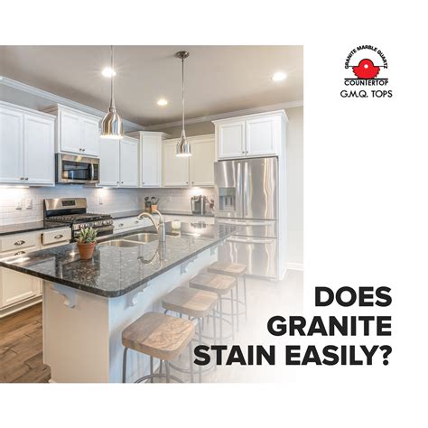 Granite Countertops GMQ Tops - Does granite stain easily?