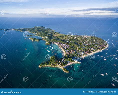 Sunny Day In Malapascua Island In Visayan Sea, One Of Cebu Island. Sea ...