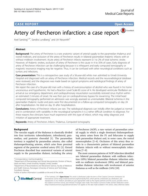 Artery of percheron infarct | PDF