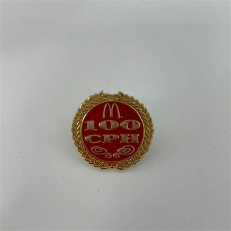 100 CPH Customers Per Hour McDonald's Pin Employee Flair Advertising V – shophobbymall