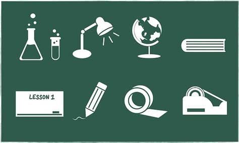 School levert icon vector set Terug naar school concept Welkom terug op ...